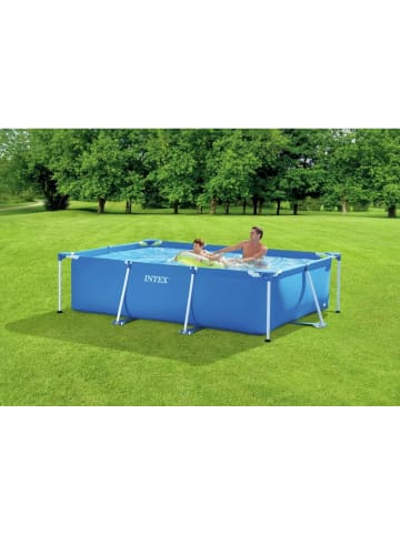 Intex Rectangular Frame Pool 260x160x65cm in blau