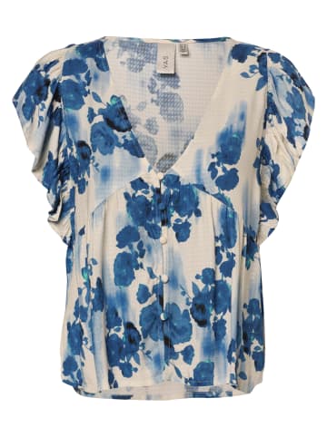 Y.A.S Bluse YASBloom in beige blau