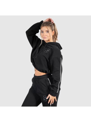 SMILODOX Crop Hoodie Rylanda in Schwarz