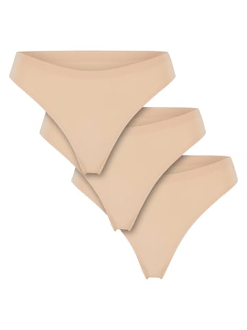 Urban Classics Urban Classics Ladies Bonded Brazilian 3-Pack in nude+nude+nude