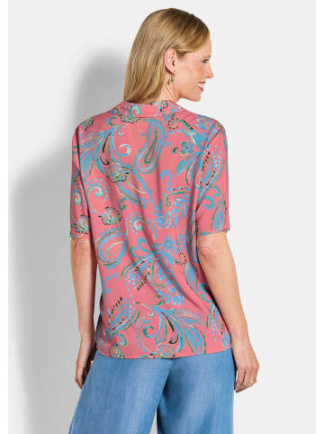 GOLDNER Hemdbluse Schlupfbluse mit Paisley-Muster in koralle / gemustert