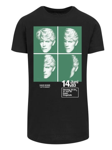 F4NT4STIC Long Cut T-Shirt Long Cut T-Shirt 'David Bowie 1983 Concert Poster' in schwarz