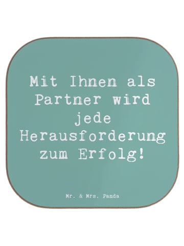 Untersetzer Spruch Erfolgreiche Geschäftspartne... in Meeresbrise