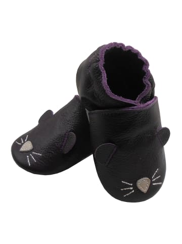 Bemesu Baby Krabbelschuhe aus Leder, weiche Lauflernschuhe mit rutschfester Sohle 