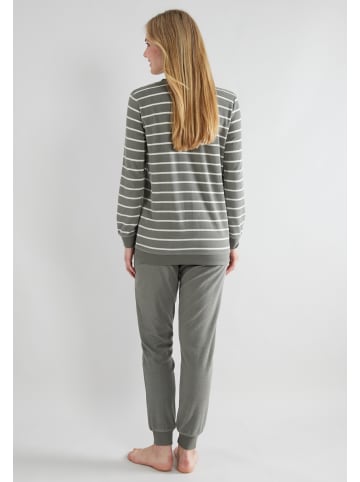 Götzburg Pyjama Josselin in grün-mittel-Ringel