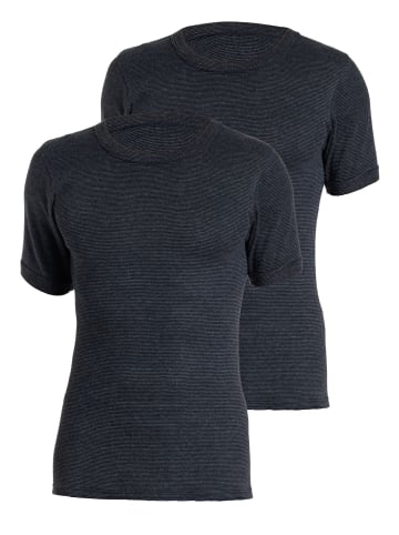 Haasis Bodywear 2er-Set: Shirt in schwarz