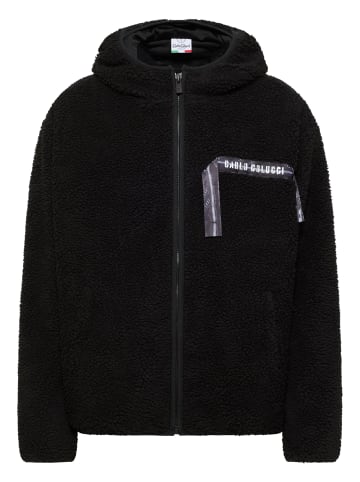 Carlo Colucci Kapuzenfleecejacke Faietti in Schwarz