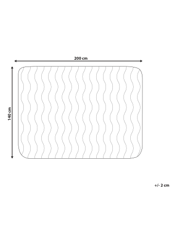Beliani Topper FRESHGUARD MICRO in Weiß - (W) 140 x (H) 1 x (L) 200 cm