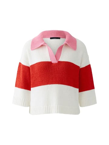Oui Pullover in white red