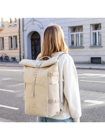 SONS OF ALOHA Rucksack XL RollTop Rucksack KANE erweiterbar| Laptop-Fach groß in beige