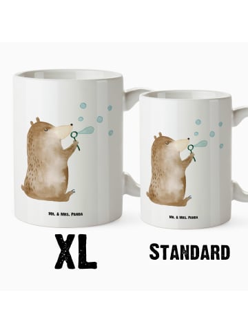 Mr. & Mrs. Panda XL Tasse Bär Seifenblasen ohne Spruch in Weiß