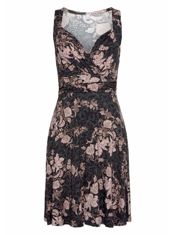 Vivance by Lascana Jerseykleid in schwarz-rose-bedruckt