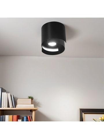 Licht-Erlebnisse Deckenlampe Ø 21 x (H)14 cm in SchwarzSchwarz