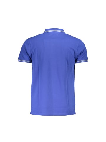 cavalli CLASS Blaues Baumwoll-Polohemd