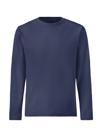 John Devin Langarmshirt in blau / grau