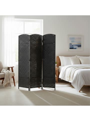 relaxdays Paravent in Schwarz - (B)120 x (H)170 cm