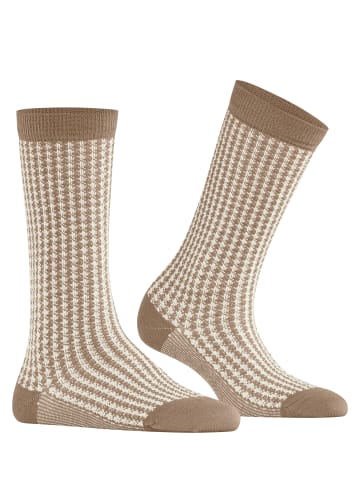 Burlington Pepita Socke in Camel