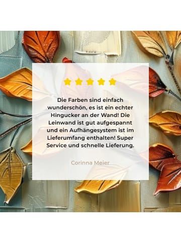 MuchoWow Leinwand bilder Herbstblätter (BxH)