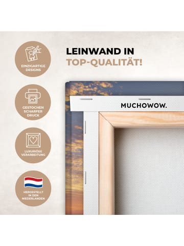 MuchoWow Leinwand bilder Sonnenuntergang Meer (BxH)