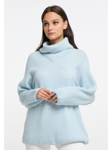 RISA Strick Rollkragenpullover in hellblau