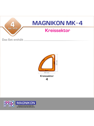 MAGNIKON Magnetische Bausteine MK-4 Kreissektor- ab 3 Jahren
