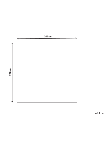 Beliani Kurzflor TOMARZA in Bunt/Braun/Rosa - (W) 200 x (H) 200 x (L) 200 cm