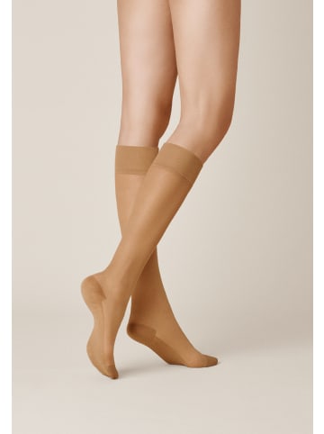 Kunert Feinkniestrümpfe Cotton Sole 20 hautsympatisch in Cashmere