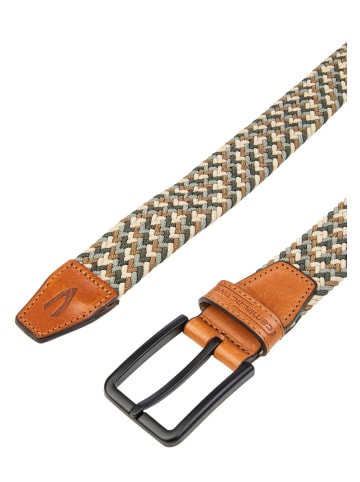 Camel Active Gürtel mit Flechtmuster in Beige-Grün