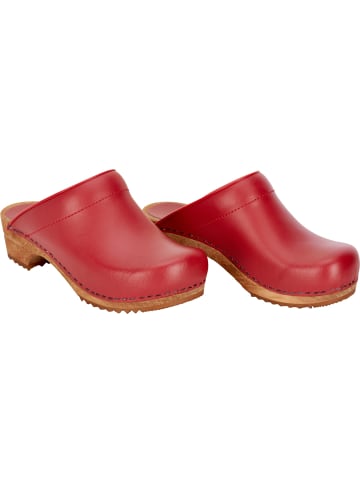 Sanita Comfortwear Clog "Wood-Lotte Open" in Rot