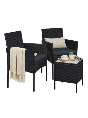 SONGMICS Gartenlounge-Set Funland in Schwarz-Grau - (B)56 x (H)81 x (T)55 cm