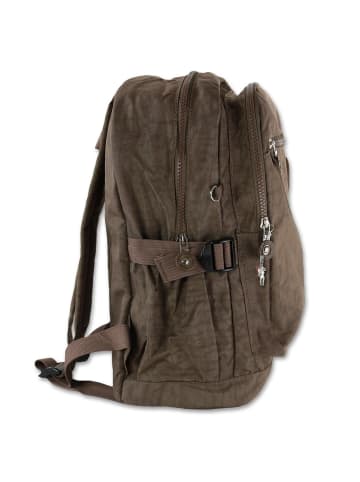Bag Street Cityrucksack, Freizeitrucksack Nylon braun ca. 30cm breit ca. 38cm hoch