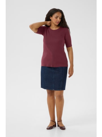 KAFFE curve T-shirt KCcarina Tight fit in Windsor Wine
