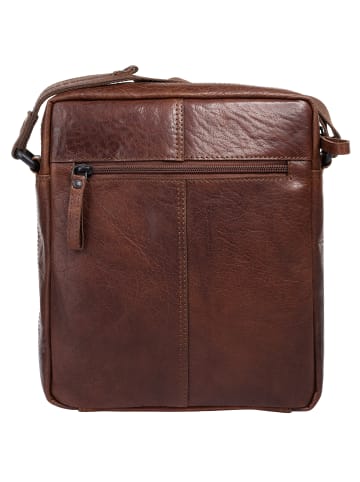 SPIKES & SPARROW Umhängetasche CROSSOVER echt Leder in cognac