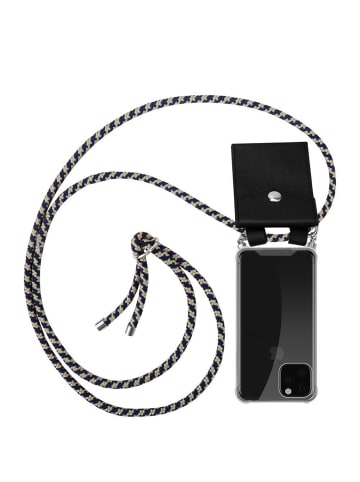 cadorabo Handykette für Apple iPhone 11 PRO MAX Hülle in DUNKELBLAU GELB
