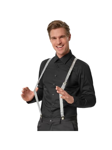 tectake Unisex-Hosenträger in Einheitsgröße, silber
