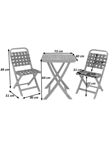 MCW Garten-Set P70, Natur, creme