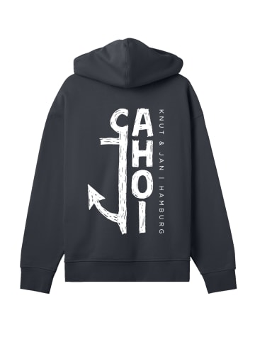 F4NT4STIC Hoodie Oversized Shirt Knut & Jan Scribble Logo in off black