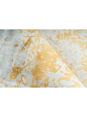 Kayoom Kurzflor Teppich Dolce in grau - gold - rechteckig