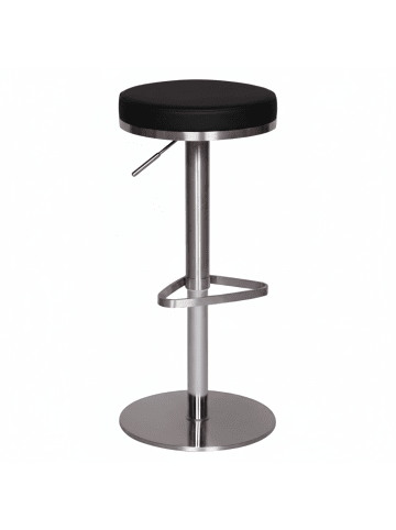 KADIMA DESIGN Barhocker WL1.293 Edelstahl höhenverstellbare Sitzhöhe 57 - in Schwarz
