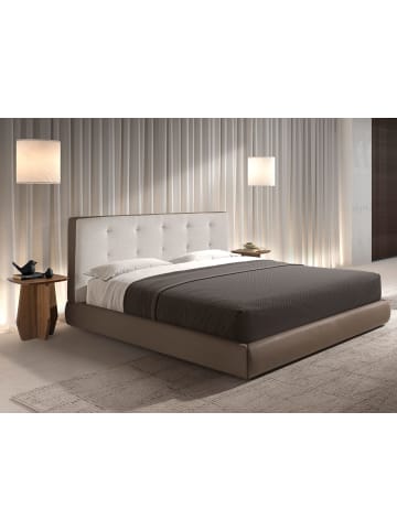 Angel Cerdá Polsterbett 7174 in Weiß / Schwarz / Braun – (B)199 x (H)224 x (T)98 cm