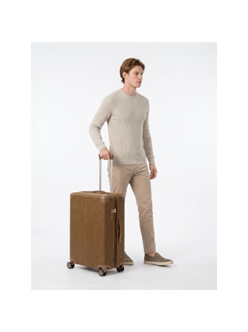 BRIC`s Life 4 Rollen Trolley M 71 cm mit Dehnfalte in camel