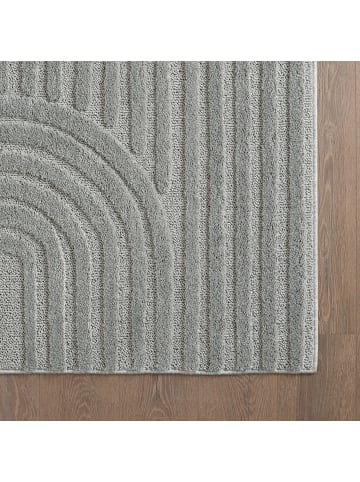 Kurzflor Teppich Art 1121 in Silber