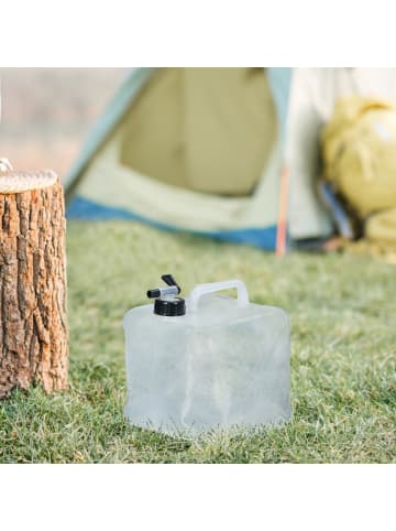 relaxdays 4 x Wasserkanister in Transparent/ Schwarz - 10 Liter