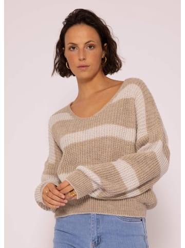 SASSYCLASSY Oversize Strick-Pullover in Beige, Offwhite