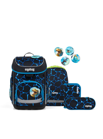 Ergobag Grundschulranzen-Set, CUBO "Bärassic Garden" 5-tlg. in Blau