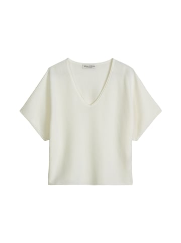 Marc O'Polo Kurzarm-Pullover loose in White Cotton