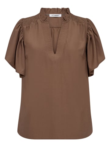 Co'couture Top ToraCC Frill V in Walnut