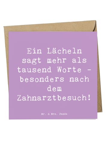 Mr. & Mrs. Panda Einladungskarte Spruch Zahnärztin Lächeln mit S... in Lavendeltraum