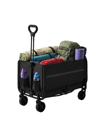 relaxdays Bollerwagen in Schwarz - (B)50 x (H)97 x (T)76 cm