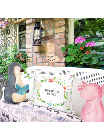 Mr. & Mrs. Panda Kopfkissen Enkelin mit Spruch in Weiß